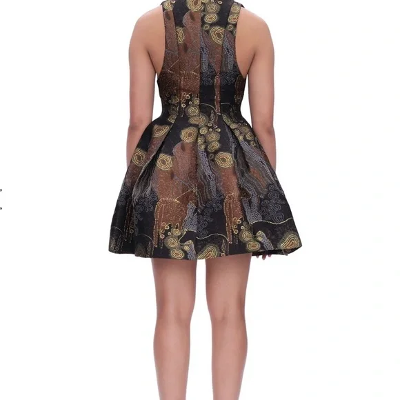 Andrea Iyamah VENTI HIGH NECK MINI JACQUARD DRESS - Picture 4 of 9